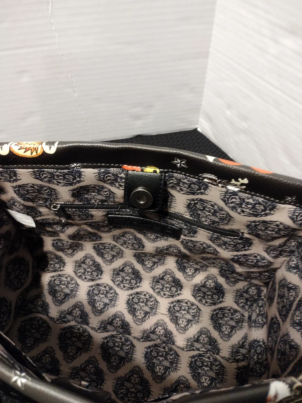 Ed Hardy Black 'Love Hearts' Dome Satchel and Wallet Set L-12
